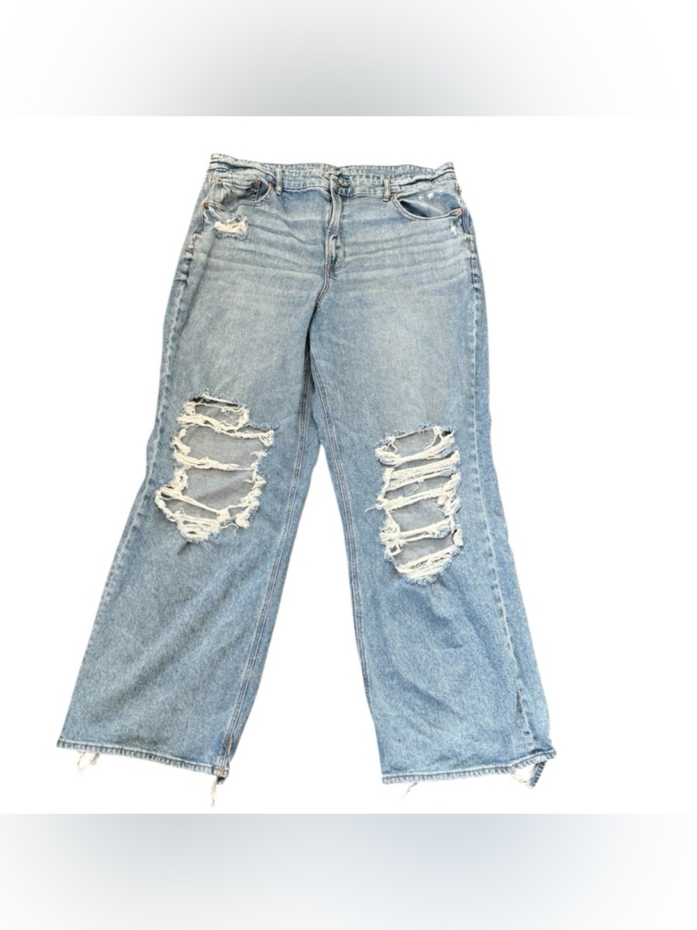 American Eagle Plus Size 20 Long Curvy Super High Rise Maggie Straight Jeans